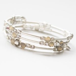stella & dot ~ Isabelle wrap bracelet silver